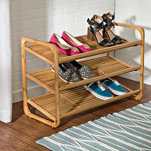 HoneyCanDo SHO01599 Bamboo 3Tier Shoe Shelf eBay